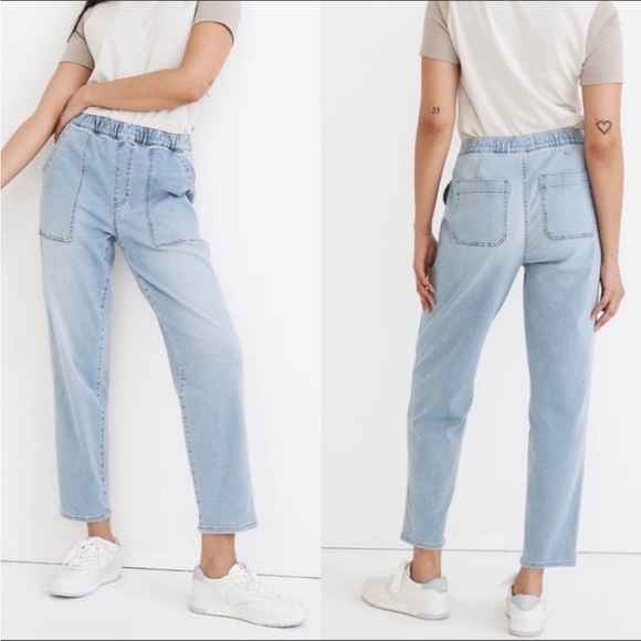 Madewell Pull On Relaxed Jeans In Bellview Wash M - Picture 2 of 9